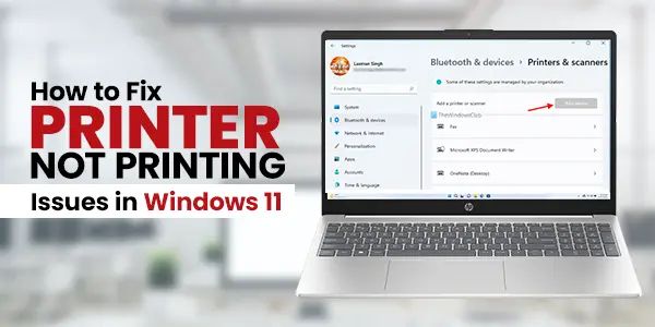 how to fix printer not printing issues in windows 11