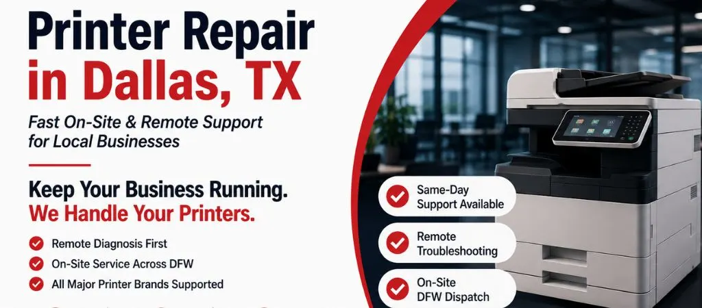 Printer Repair in Dallas: Fast, Reliable Service for DFW Businesses Printer Repair in Dallas: Fast, Reliable Service for DFW Businesses