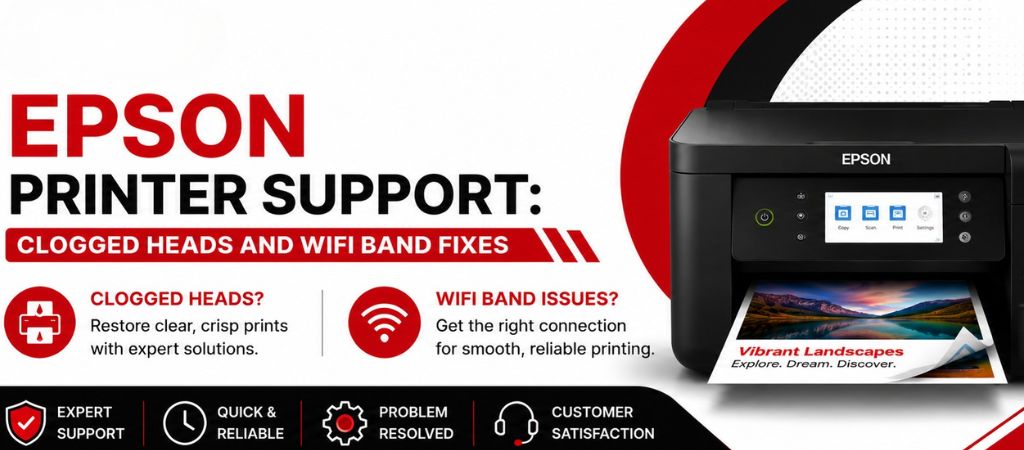 Epson Printer Support: Clogged Heads and WiFi Band Fixes Epson Printer Support: Clogged Heads and WiFi Band Fixes