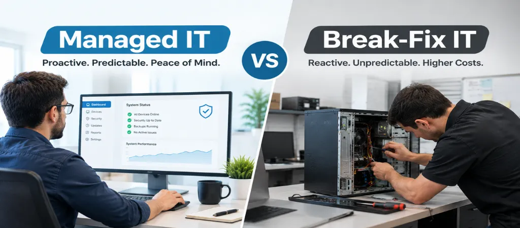 Managed IT vs Break-Fix IT Support: Which Model Actually Saves Money? Managed IT vs Break-Fix IT Support: Which Model Actually Saves Money?