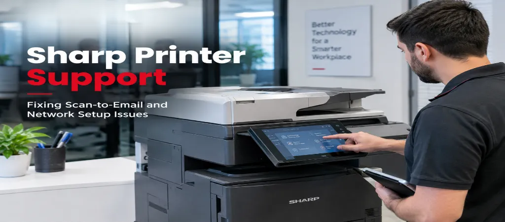 Sharp Printer Support: Scan-to-Email & Network Fixes | Ovron Inc